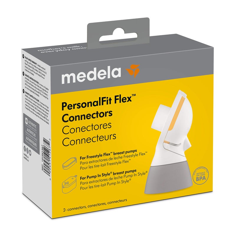 Medela موصلات Medela PersonalFit Flex البديلة، 2 لكل عبوة، متوافقة مع مضخات Pump in Style MaxFlow وSwing Maxi وFreestyle، قطع غيار أصلية - Image 4