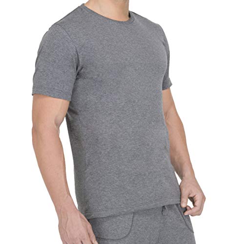 Cottonique Hypoallergenic T-Shirt for Men with Skin Allergies and Sensitive Skin Melange - Image 2