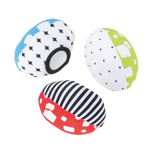 Tayerop The Replacement Balls for Mamaroo Swing Offer More Interaction and Reversible Ball Options to Complement The MultiColoured with MamaRoo Cradle in a Set of 3 Balls - Image 1