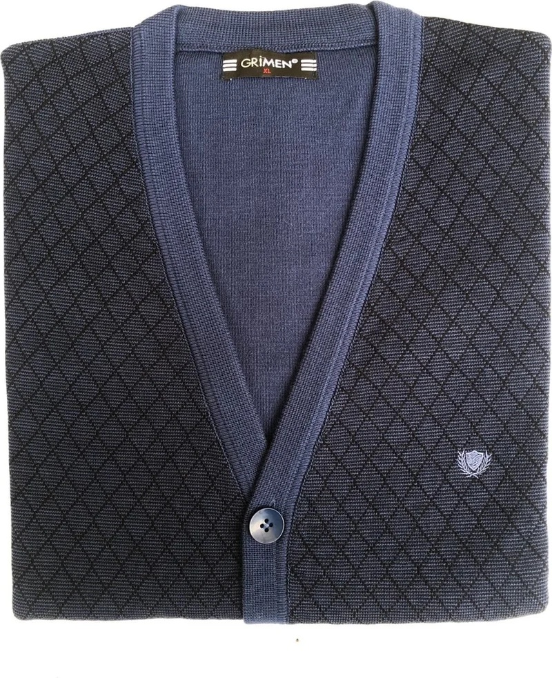 Blues Moda Grimen Buttoned Steel Knitted Casual Comfortable Pattern Buttoned Vest