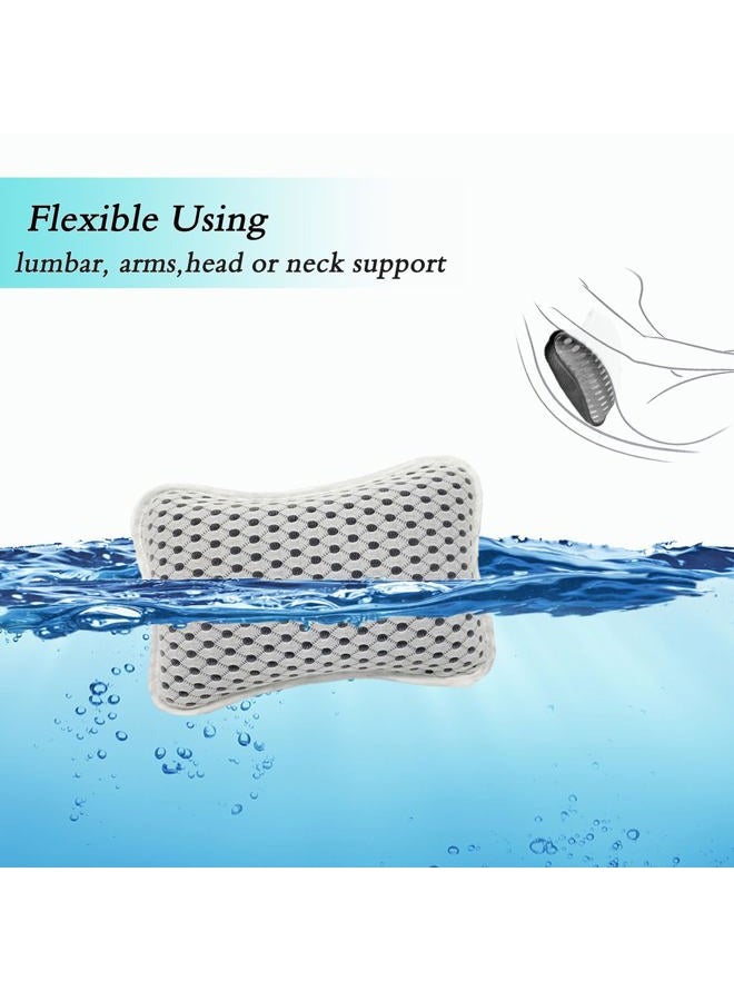 Rasenoo Bath Pillows for tub,Home Spa Pillows for Bathtub, Hot Tub,Head and Neck Support with 2 Strong Suction Cups,Grey - Image 3