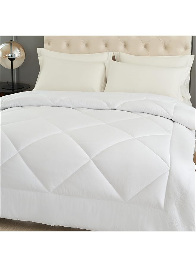 erorex Comforter Duvet Insert Down Alternative King Double Size Quilt 350 Gsm Filling Quilted All Season Comforter Insert Fits 260X240 Cms - Image 1
