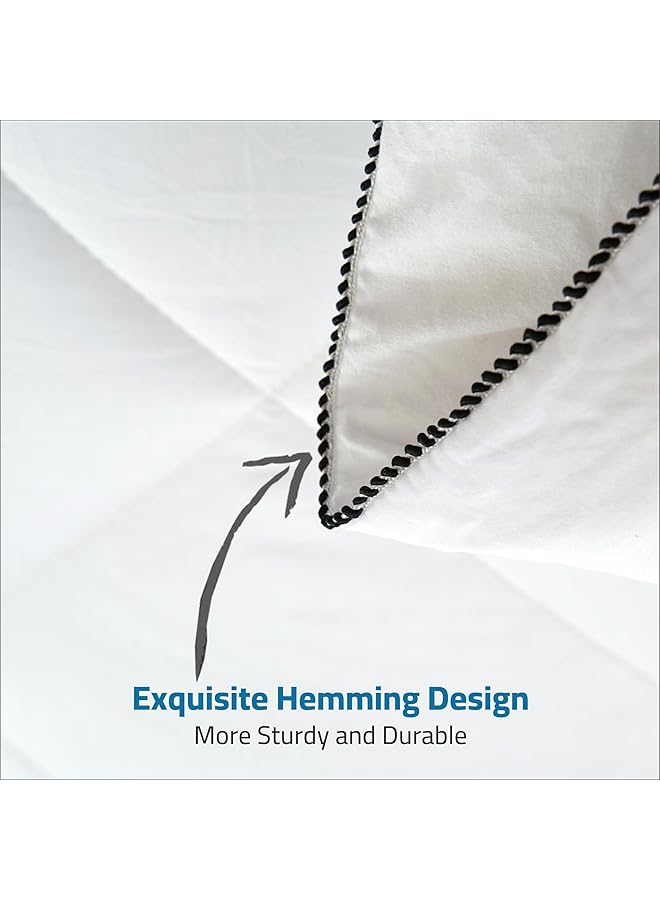 erorex Comforter Duvet Insert Down Alternative King Double Size Quilt 350 Gsm Filling Quilted All Season Comforter Insert Fits 260X240 Cms - Image 4