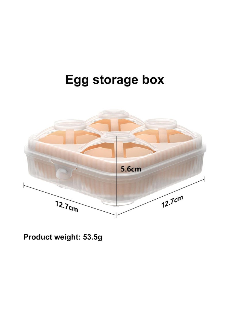Generic - 4 Girds Egg Holder Container, Plastic Egg Storage Box Leakproof Shockproof Protection, Portable Egg Tray Carriage Dispenser for Camping Picnic Travel Kitchen Refrigerator Outdoor, 2PCS - Image 1