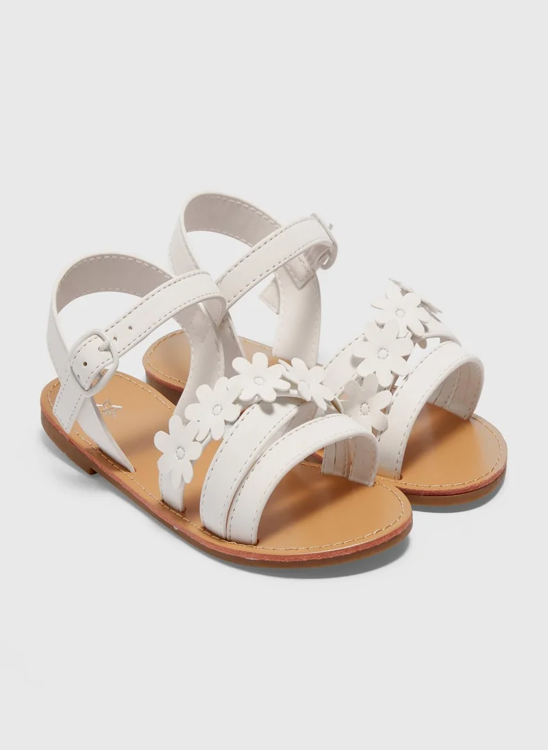 ماتلان Girls White Flower Sandals