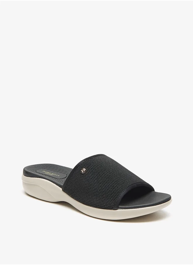 Flora Bella By Shoexpress Textured Slip-On Flatform Sandals