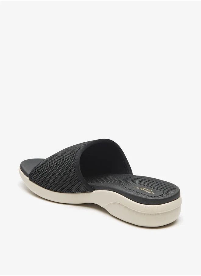 Flora Bella By Shoexpress Textured Slip-On Flatform Sandals