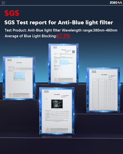 ZOEGAA Anti-Blue Light Screen Protector Compatible With Screen Protector for iPad 9th 8th 7th Generation 10.2 Inch 2021/2020/2019 Release,with Blocks Excessive Harmful Blue Light & UV (PET) - Image 3