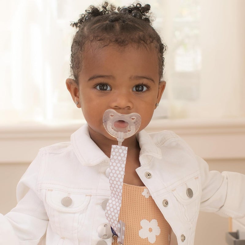 Chicco لهاية شيكو فيزيوفورما لوكس سيليكون قطعة واحدة للأطفال بعمر 16-24 شهرًا درع مزخرف عصري خالي من BPA واللاتكس علبة تعقيم قابلة لإعادة الاستخدام 2 حبة كريستال - Image 2