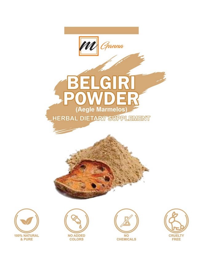 mGanna 100% Natural Belgiri Aegle Marmelos Bael Phal Dry Bel Wood Apple Powder For Healthy Hair And Skin 227 Gms0.5 Lbs - Image 3