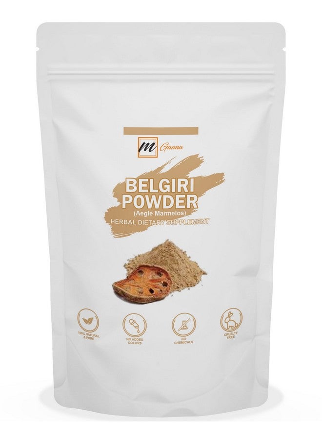 mGanna 100% Natural Belgiri Aegle Marmelos Bael Phal Dry Bel Wood Apple Powder For Healthy Hair And Skin 227 Gms0.5 Lbs - Image 1