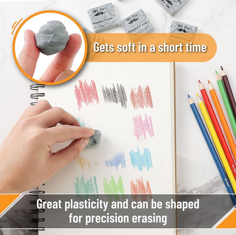 Mr. Pen- Kneaded Eraser, Green Gum Eraser, Art Eraser, Kneadable Erasers, Moldable Eraser, Art Erasers for Drawing, Artist Eraser, Drawing Eraser - Image 3