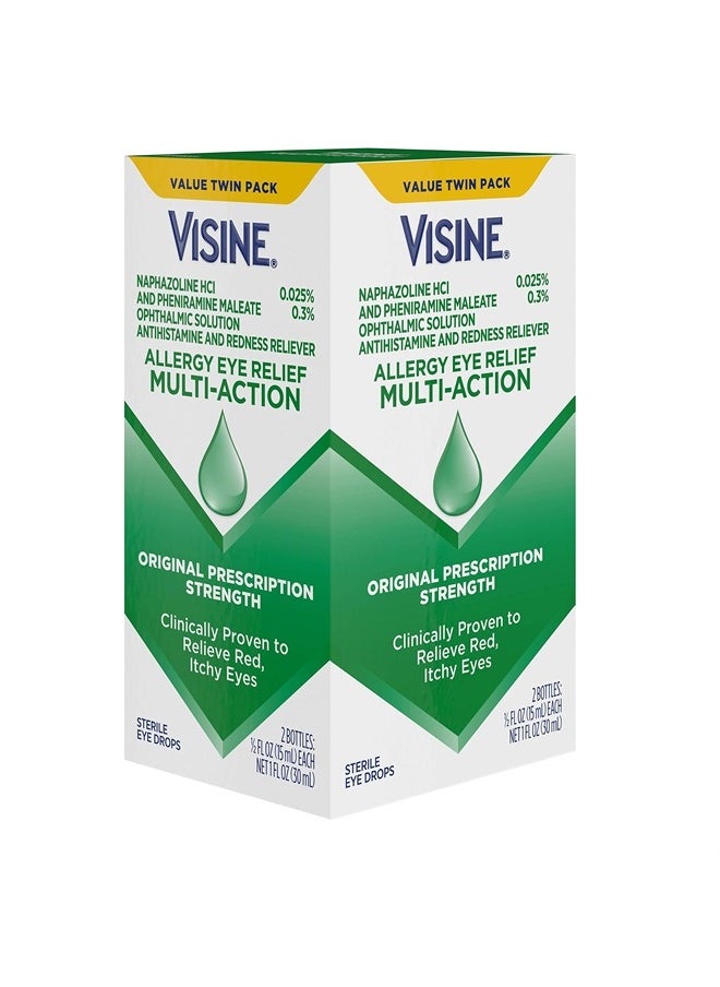 Visine Allergy Eye Relief Multi-Action Antihistamine And Redness Relief Eye Drops, 0.5 fl. oz - Pack Of 2  - Image 2