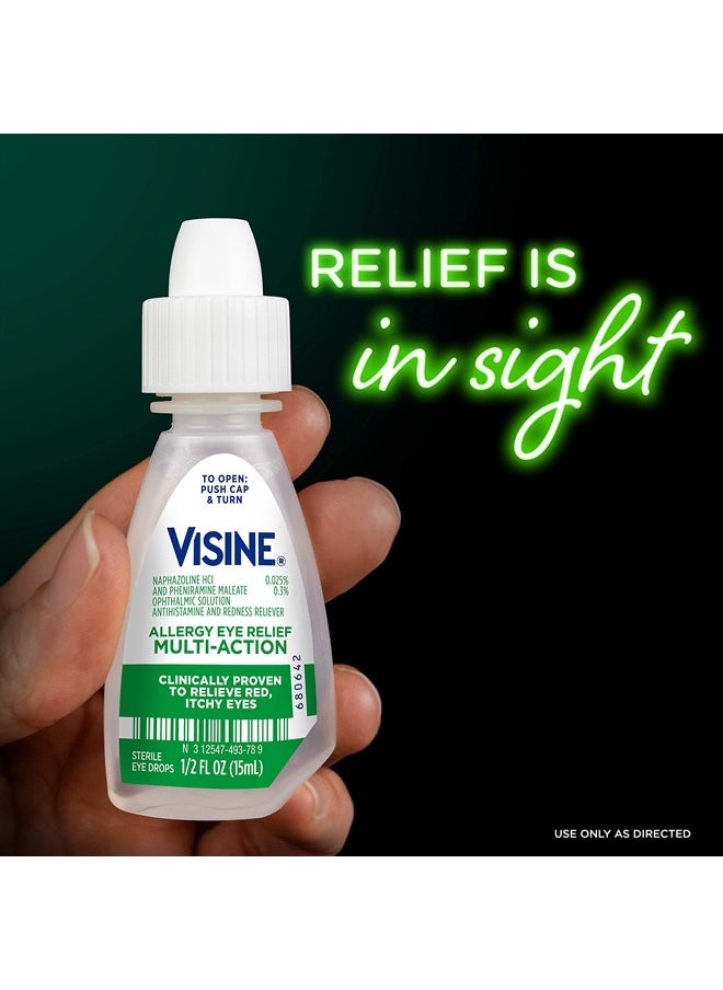 Visine Allergy Eye Relief Multi-Action Antihistamine And Redness Relief Eye Drops, 0.5 fl. oz - Pack Of 2  - Image 5