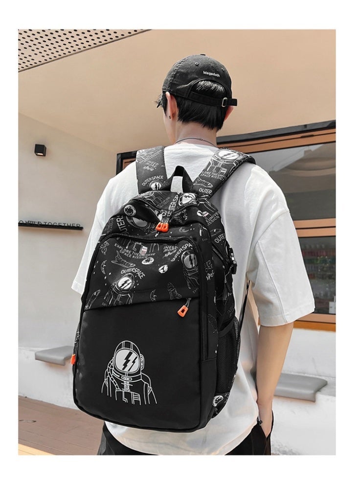 New style astronaut backpack, large capacity school bag for junior and senior high school students, men's fashion brand computer bag, student school bag - Image 3
