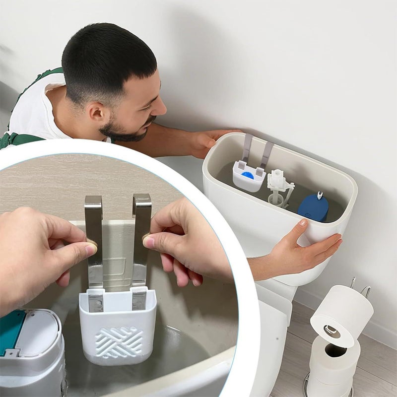 Toilet Tank Tablet Holder Hygienic Cleaning Solution Bracket Storage Organizer - Image 5