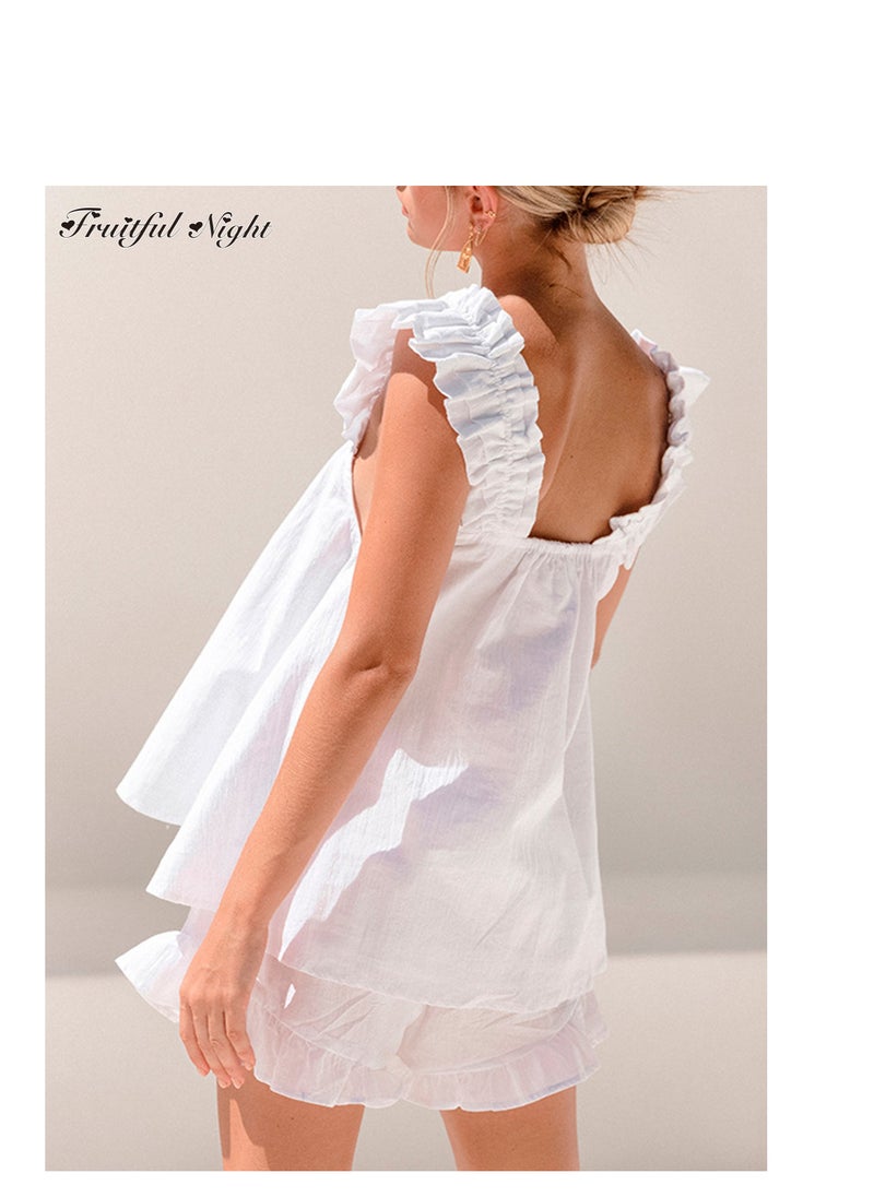 Fruitful Night - Womens' Nightgown Sleeveless Sleepwear Vintage Victorian Nightshirt - Image 1