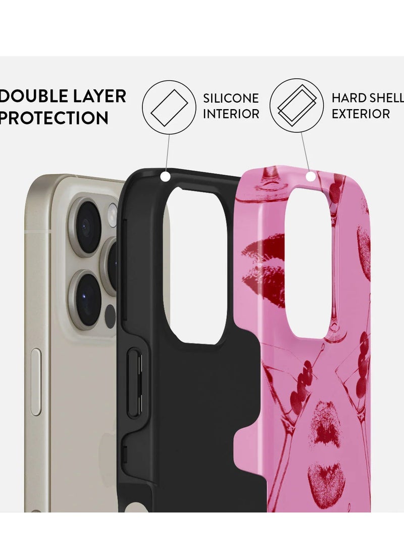 BURGA iPhone 16 Pro Case, 2 Piece Hard Shell + TPU Silicone Interior, Shock Absorption, All Port Accessible, Raised Bezel For Screen & Camera Protection, Never Fading HQ Print, Call Me - Image 2