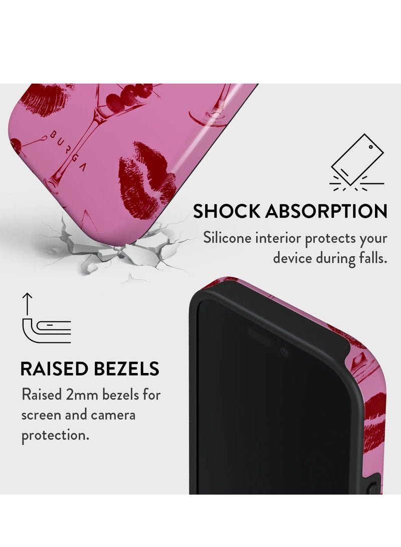 BURGA iPhone 16 Pro Case, 2 Piece Hard Shell + TPU Silicone Interior, Shock Absorption, All Port Accessible, Raised Bezel For Screen & Camera Protection, Never Fading HQ Print, Call Me - Image 4