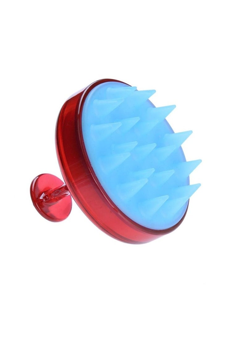 Y&D MAKINGTEC Hair Massage Brush Silicone Head Shampoo Scalp Washing Comb (Red)  - Image 1