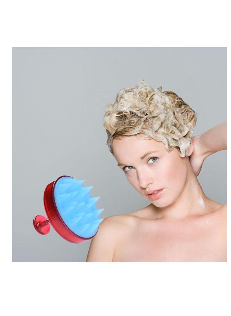 Y&D MAKINGTEC Hair Massage Brush Silicone Head Shampoo Scalp Washing Comb (Red)  - Image 3