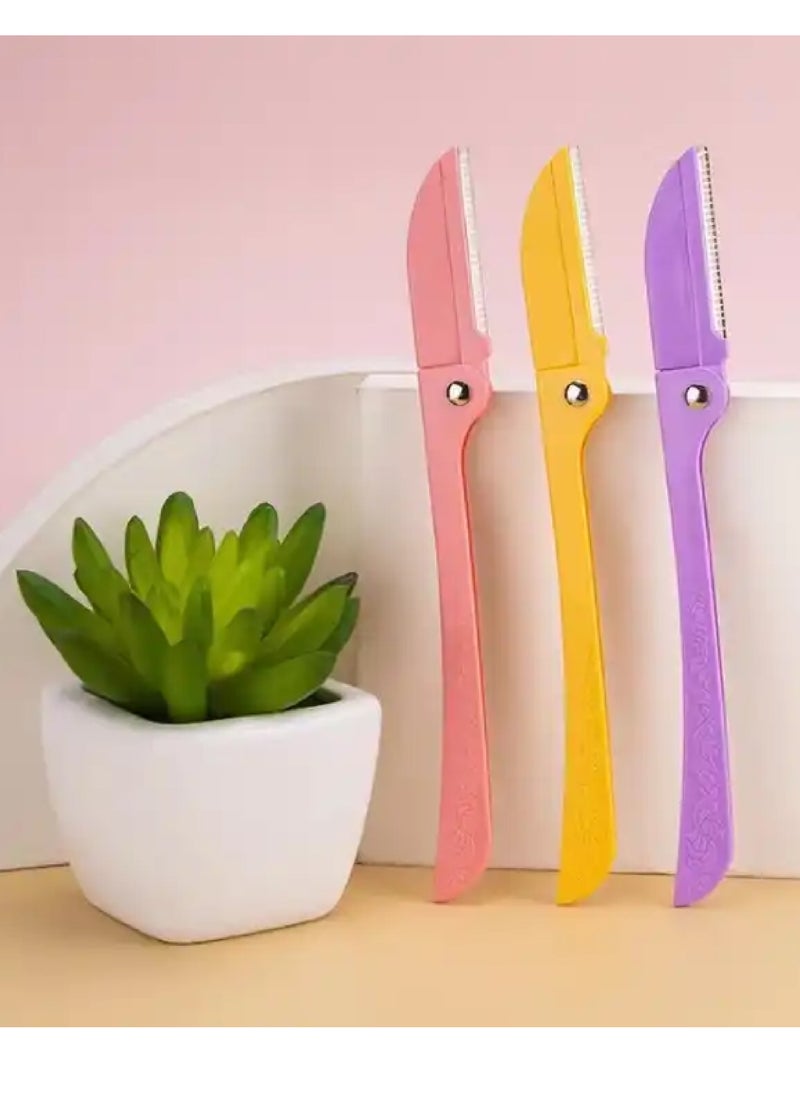 BOLAND LAURA - Boland Laura Women's Facial and Body Hair Removal Razor 3 Blades Yellow/Pink/Purple 3pcs - Image 1