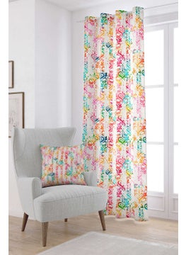 Cango Home Multicolored Ethnic Patterned Digital Printed Curtain CGH117-PR  - Image 1