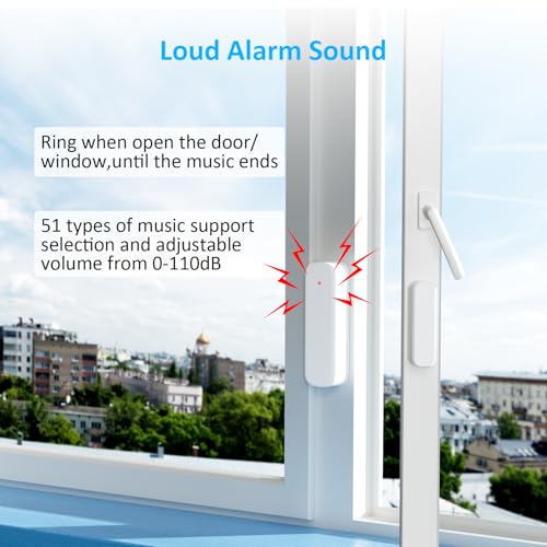AMHEY Wireless Door Chime for Business Entering, Door Open Alarm for Kid/Toddler Home Safety (500ft Range 51 Ringer) Door Dinger Buzzer Alert, 2 Receivers +1 Sensor - Image 4