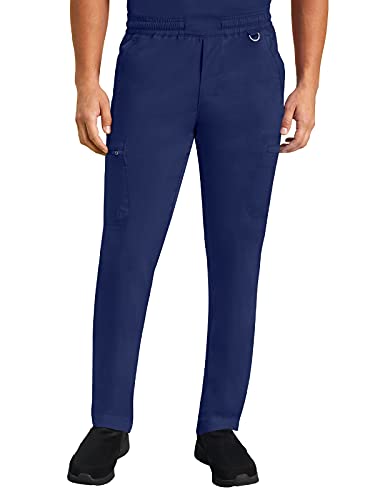 Healing Hands Scrub Pants for Men Daniel Utility Bottoms with 6 Pockets, 2-Way Stretch and Durable Fabric 9300, Navy,L - Image 1