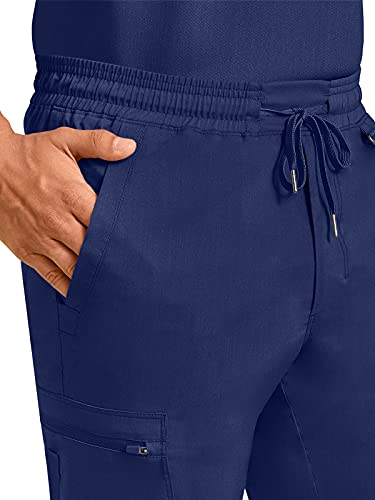 Healing Hands Scrub Pants for Men Daniel Utility Bottoms with 6 Pockets, 2-Way Stretch and Durable Fabric 9300, Navy,L - Image 5