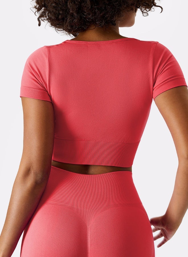 KAWN.YOGA Womens Closed Back Sports Bra - Padded Low Impact Workout Yoga Bra with Removable Built in Bra - Image 2