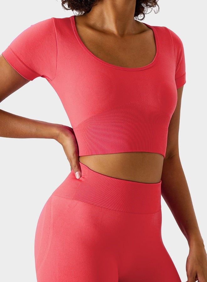 KAWN.YOGA Womens Closed Back Sports Bra - Padded Low Impact Workout Yoga Bra with Removable Built in Bra - Image 1