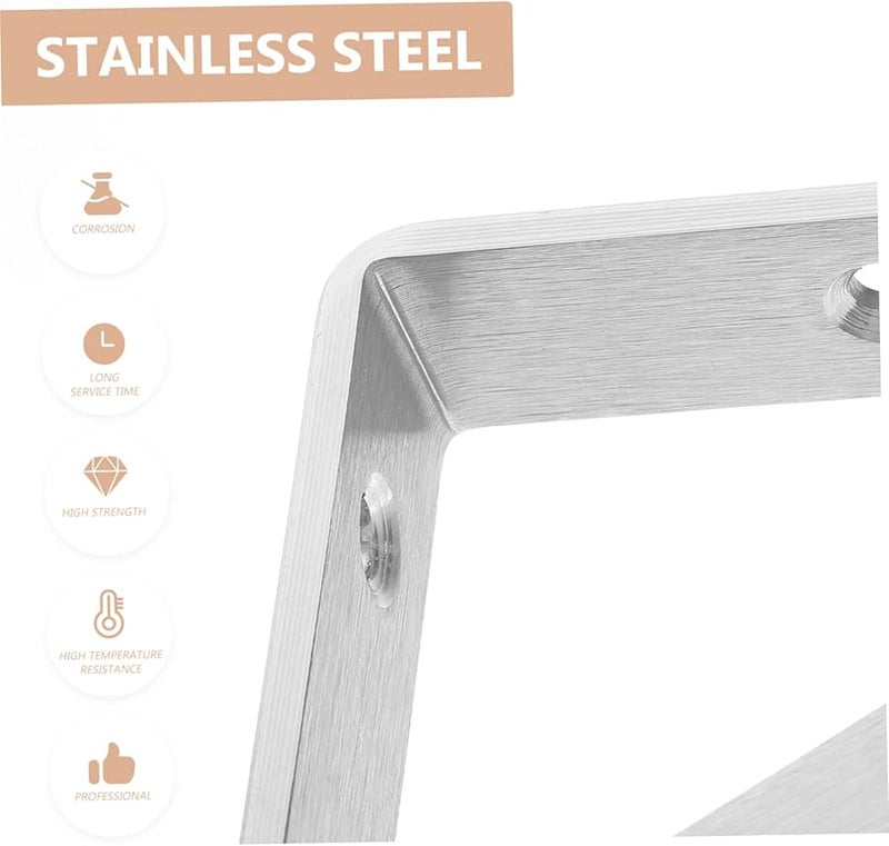 Heavy Duty 4mm Metal Wall Mounted Shelf Brackets 2 Pack For Garage Storage And DIY Projects - Image 4