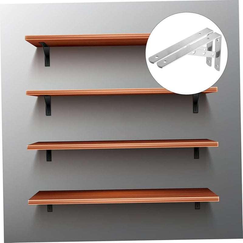 Heavy Duty 4mm Metal Wall Mounted Shelf Brackets 2 Pack For Garage Storage And DIY Projects - Image 5