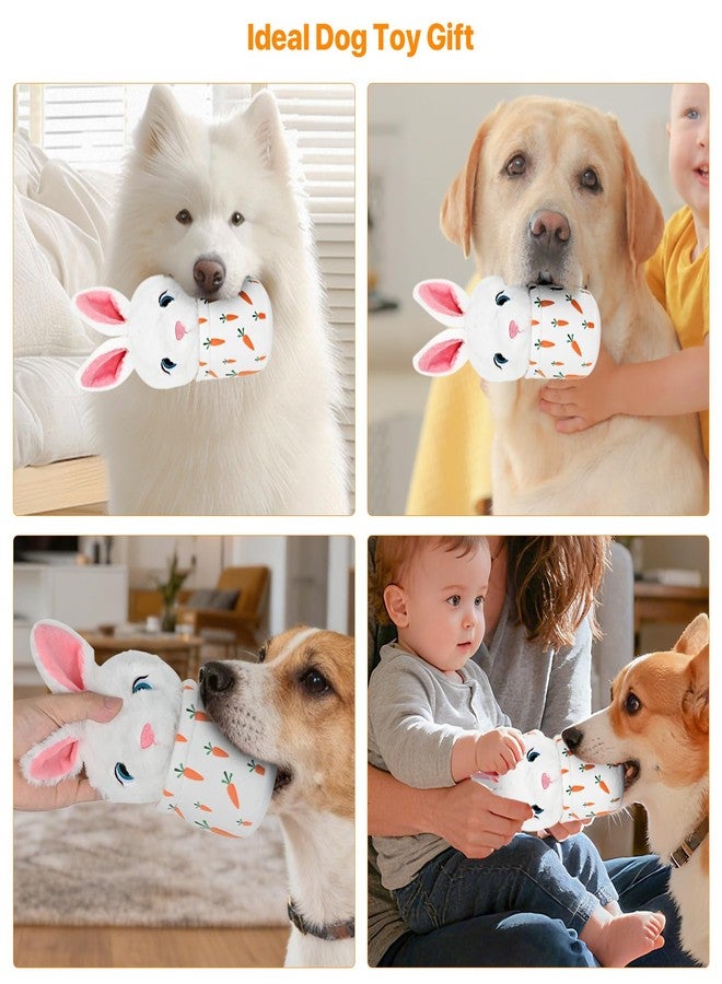 howaukf Easter Dog Toys with Squeaker for Large Breed Interactive Dog Chew Toys for Puppies Small and Large Dogs Easter Rabbit Squeaky Dog Easter Gifts Training and Reduce Boredom (Cup Rabbit - Image 5