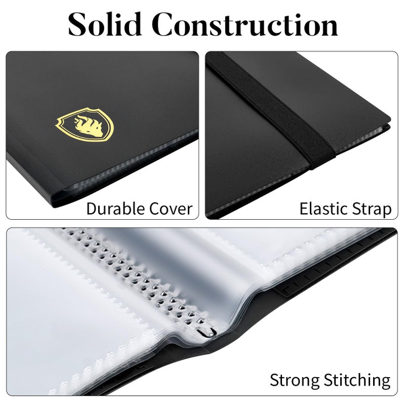 Fabmaker Card Binder 9 Pocket, Fabmaker 396 Pockets Trading Card Binder, Premium Collector Card Album for Standard Cards, Side Loading Card Collection Folder for MTG, TCG, Game Cards, Sport Cards, Black - Image 2