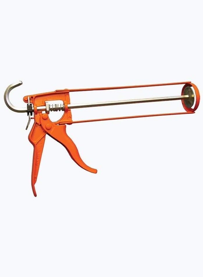 High performance orange silicone gun for heavy use with excellent silicone flow control system