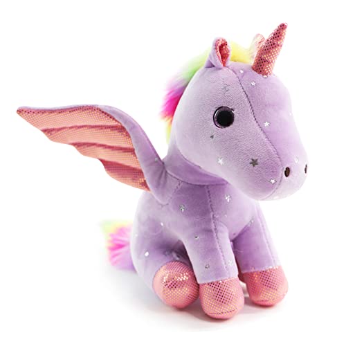 Sew Butiful 8 inch Unicorn Stuffed Animals, Cute Unicorn Gift Toys for Girls,Unicorns Birthday Gifts Soft Plush Toys Set for Baby, Toddler, Girls, Kids,Decor (Purple) - Image 1