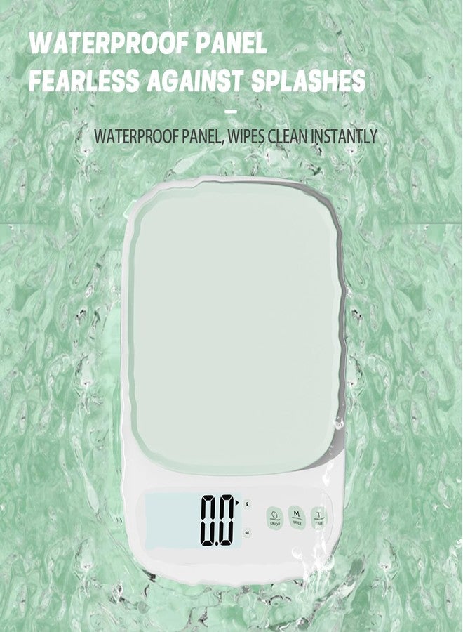 YRY Minimalist Precision Kitchen Scale - 22lbs (10kg) Capacity, 1g (0.035oz) Graduation, Large LCD Display, Tare Function, and ML Unit Green(10kg/1g) - Image 4
