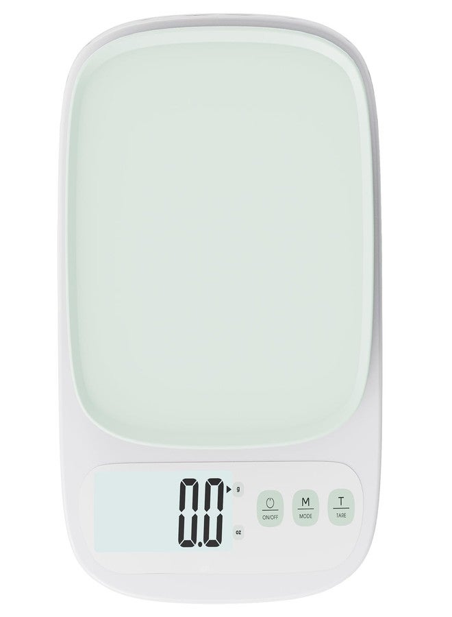 YRY Minimalist Precision Kitchen Scale - 22lbs (10kg) Capacity, 1g (0.035oz) Graduation, Large LCD Display, Tare Function, and ML Unit Green(10kg/1g) - Image 1