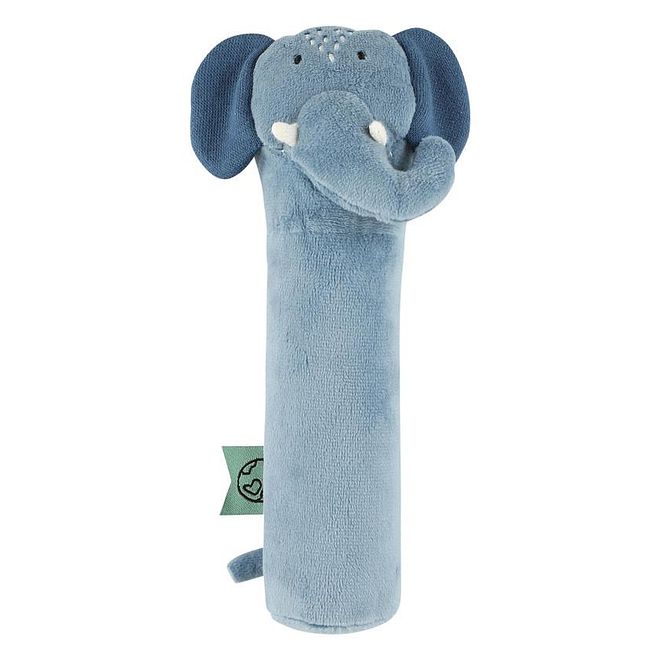 Trixie Mrs. Elephant Squeaker, Compact, Easy To Hold, Super Soft, 10 Months+, 16cm - Blue - Image 1