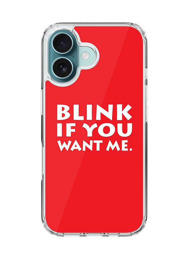 Stylizedd For iPhone 16 Case [Compatible with MagSafe] Slim Magnetic cover Clear Phone Case - Blink if you want me - Image 1