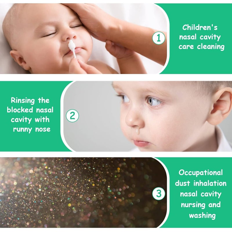 Aolso Baby Nasal Irrigator 2PCS Nasal Syringe for Baby Syringe Nasal Irrigator with Tweezers  Cleaning Brush Baby Nasal Aspirator with Silicone Nasal Suction Tips Portable Baby Nasal Syringe - Image 3