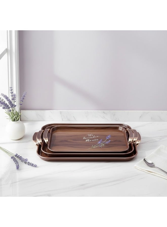 طقم صواني بنقشة من 3 قطع مقاس 33/38/42 سم - Image 2