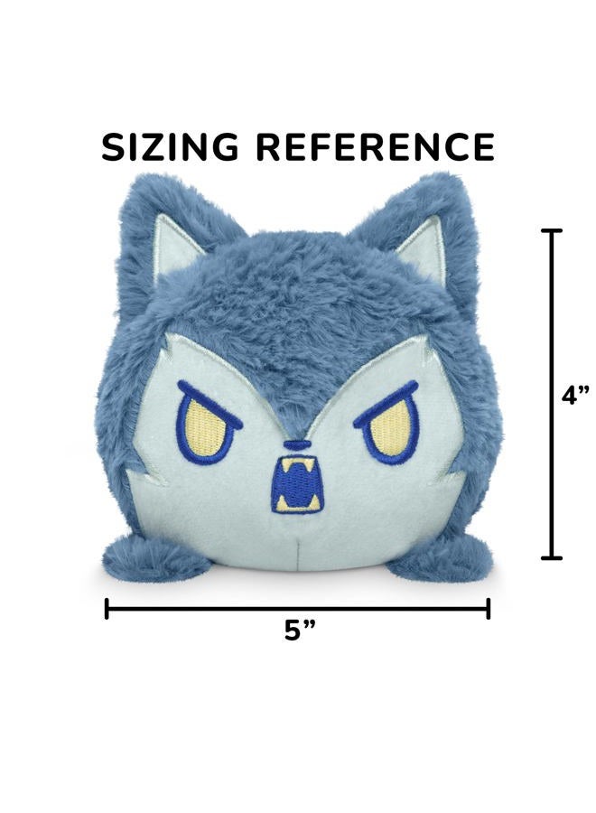 TeeTurtle Reversible Wolf and Werewolf 4" Plushie - RPG Collection - Kawaii Cute Soft Stuffed Animals - Image 4