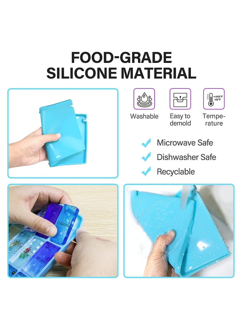 SOLARAE Dominoes Storage Box Resin Molds Silicone Resin Molds Dot Domino Domino Epoxy Resin Molds DIY Craft Tool Domino Game Silicone Molds for Resin Casting - Image 4