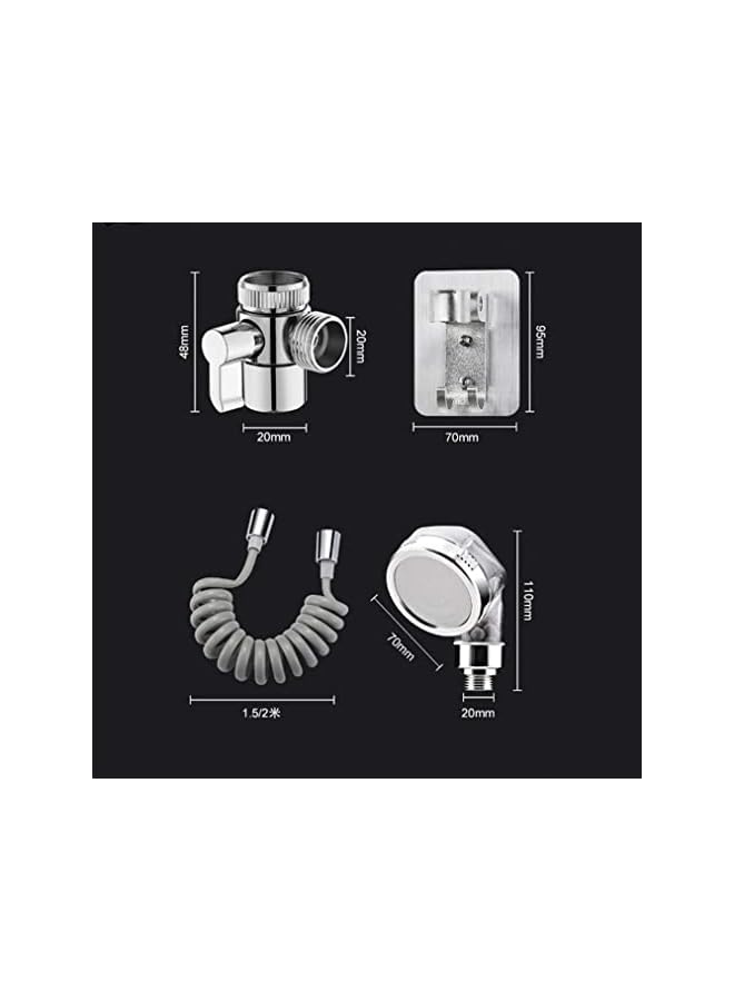 The Bros مجموعة دش خارجي لصنبور حوض الغسيل مع مفتاح تحكم مزدوج لدش الحوض - Image 5