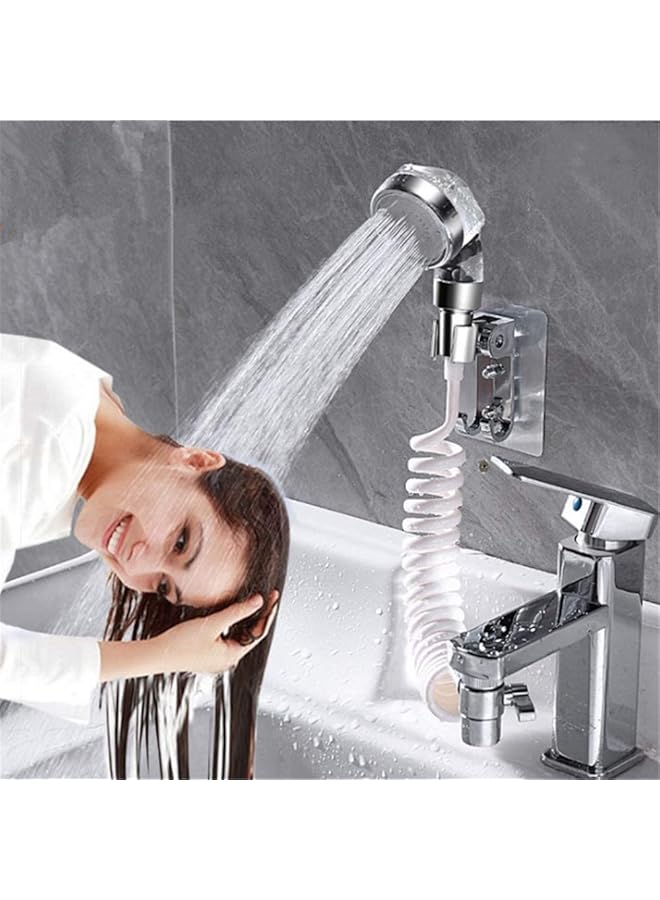 The Bros مجموعة دش خارجي لصنبور حوض الغسيل مع مفتاح تحكم مزدوج لدش الحوض - Image 1