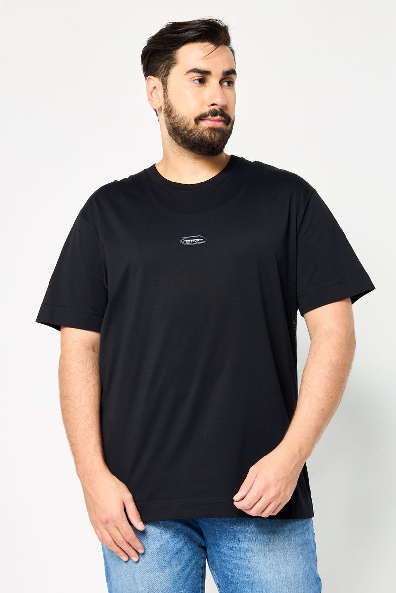 GIVENCHY Men Crew Neck Brand Logo Short Sleeve T-Shirt, Black - Image 1