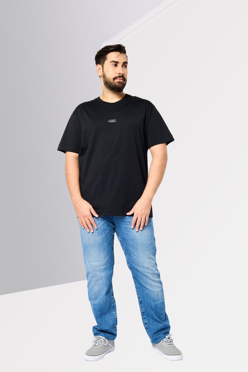 GIVENCHY تي شيرت قصير الأكمام للرجال بياقة دائرية بشعار العلامة التجارية، أسود - Image 4